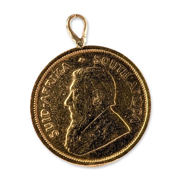 South African 1982 1/10 Oz Gold Krugerrand Pendant