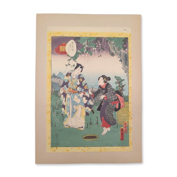 Utagawa Kunisada (Toyokuni III) (Japanese, 1786-1865) Woodcut on Paper from Tale of Genji