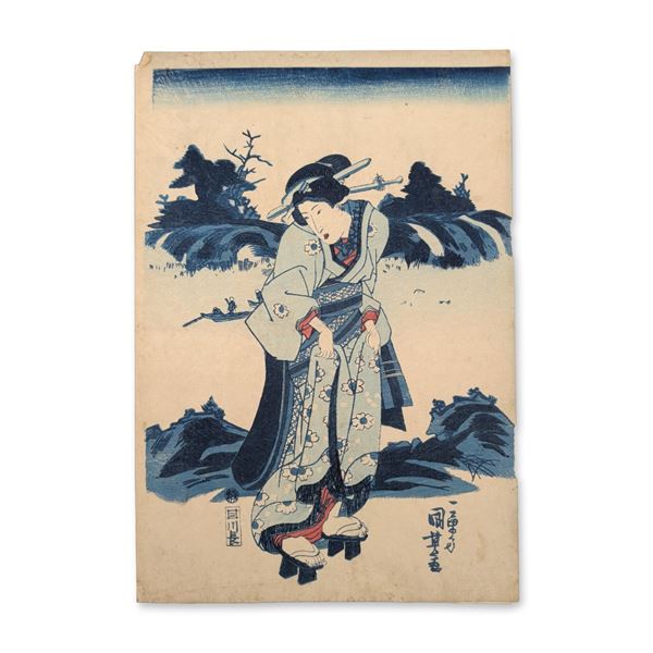 Utagawa Kuniyoshi (Japanese, 1797-1861)  Favorite Customs of the Present Day Woodblock Print