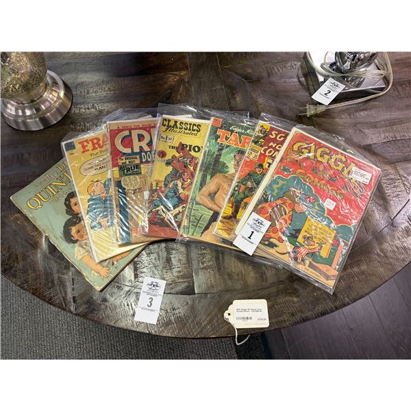 Vintage Comics 7 w/Tarzan, Francis, Crime Does Not Pay