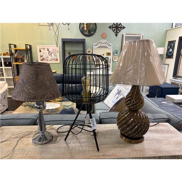 3-Decorator Lamps - 3 X $