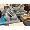 Image 3 : Light Blue 2 Section Sofa