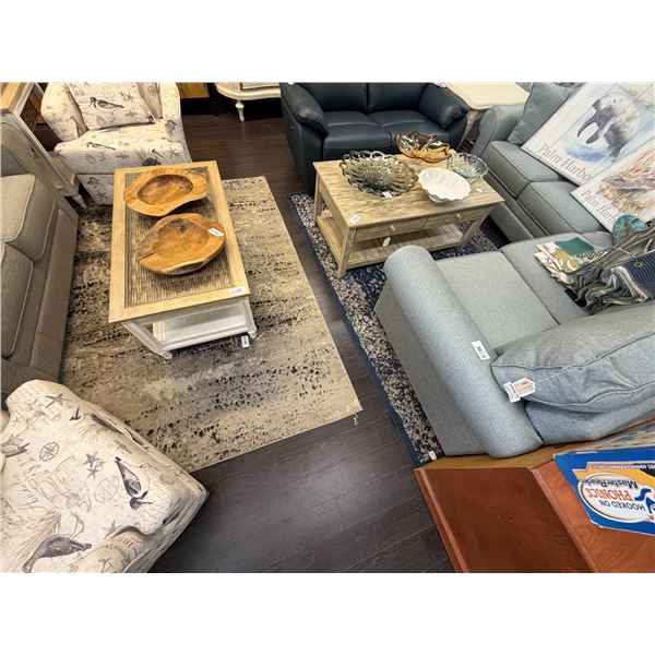 Decorator Approx.  5'  X  7'  Area Rugs - Beige/Blue