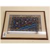 Image 1 : Framed Papyrus Wall Décor Approx.  18"  X  20"