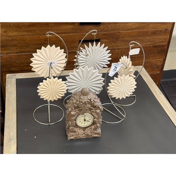 Cast Decorator Desk Clock, Hanging Décor
