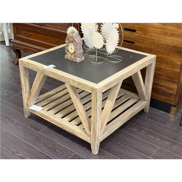 Decorator Wood/Tile Top End Table