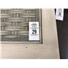Image 4 : Beige Wood Glass Top w/Wicker Drawer Storage, Hall Table, End Tables - 5 Pc Set