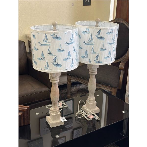 Decorator Sailboat Lamps - Pair