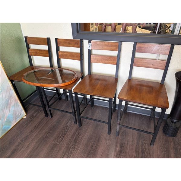 Decorator Wood Counter Height Stools - Set of 4