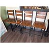 Image 1 : Decorator Wood Counter Height Stools - Set of 4
