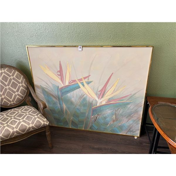 Oil On Canvas Framed Floral Wall Art - 40"  X  48"