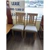 Image 1 : Distressed Padded Slatback Chairs - Pair