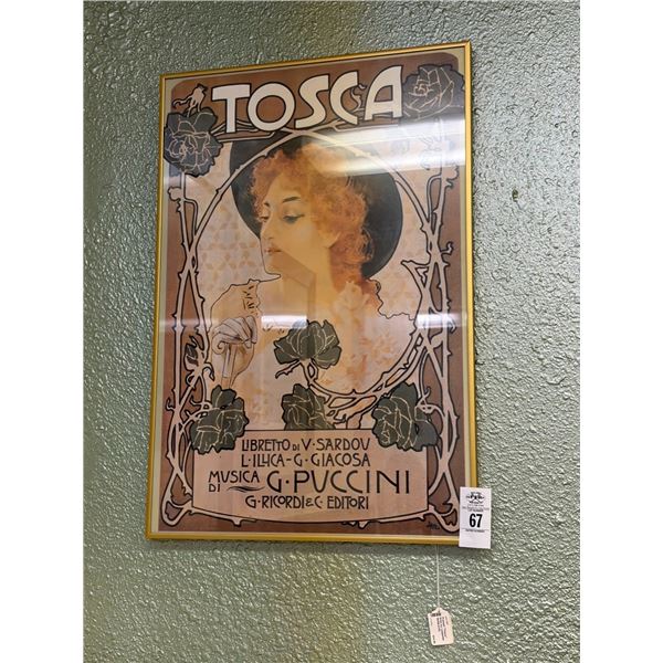 Tosca Vintage Advertising Sign Approx.  18"  X  24"
