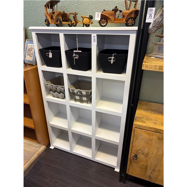 White Bin Cabinet w/Asst. Baskets