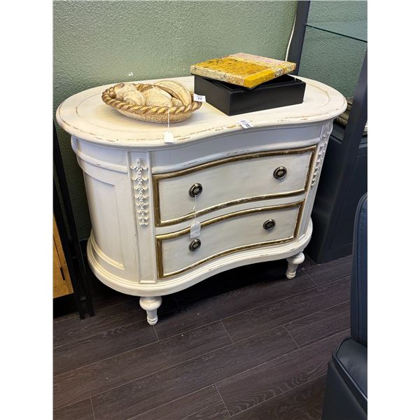 Distressed Bone 2 Drawer Chest