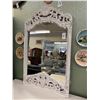 Image 1 : Ornately Carved White Mirror - No Shipping