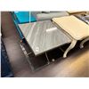 Image 2 : Chrome Base Grey Marble Top Decorator End Table