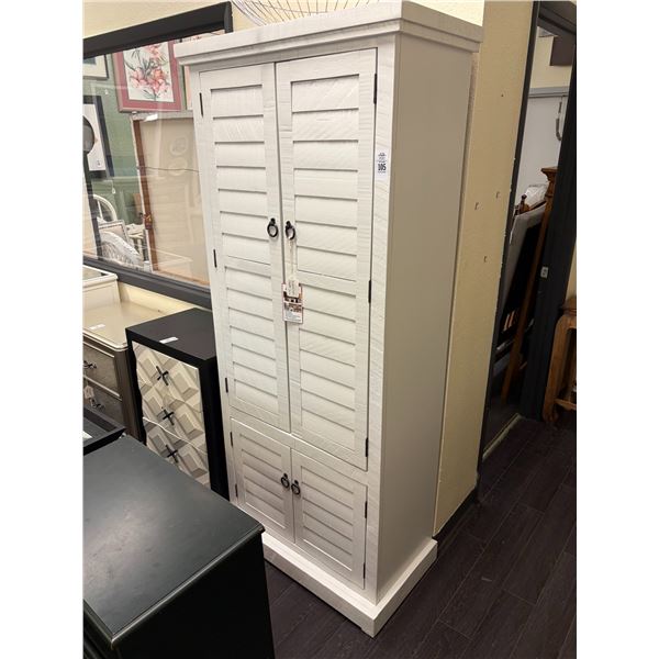 Rustic Louver Door Pantry Cabinet