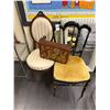 Image 1 : Antique Padded Chairs 2, Needlepint Foot Stool