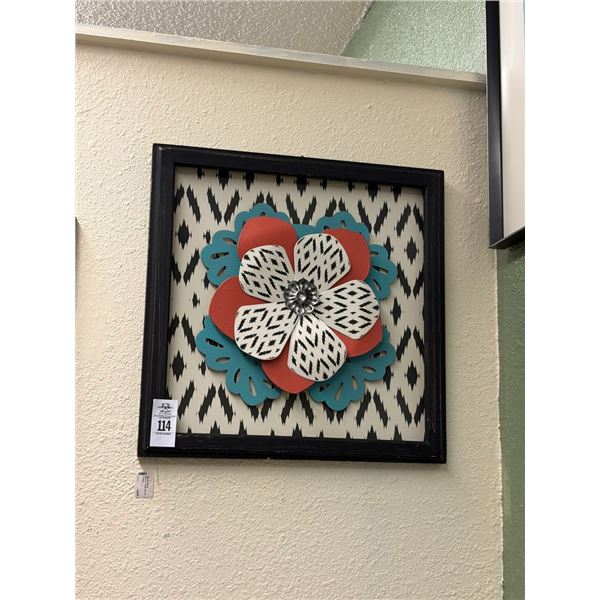 Floral  3D Wall Art - Approx.  16"  X  16"