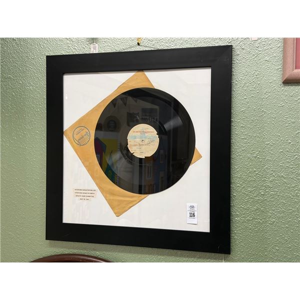 Framed Senator Smith Sub Committee Album Wall Art