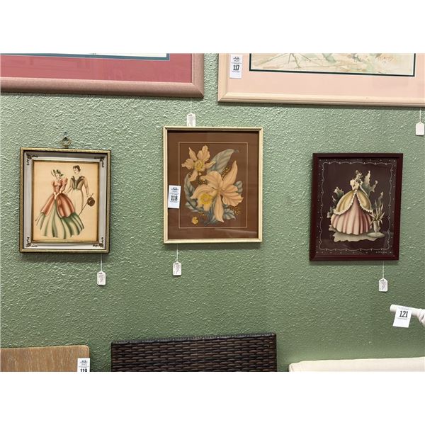 Vintage Floral/Figural Wall Art - 3