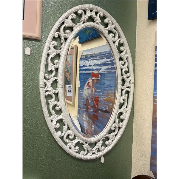 Ornate Large Oval Mirror - No Shipping