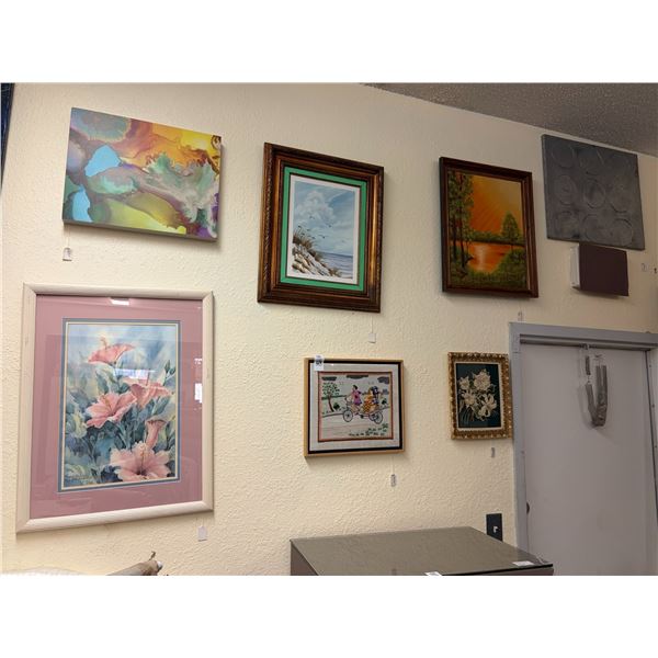 Asst. Sea Scape/Floral/Figural Wall Art - 7