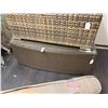Image 2 : Wicker Base Glass Top Bowed Coffee Table