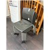 Image 1 : Grey Plastic Rolling Stack Chairs - 4