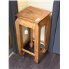 Image 1 : Ornately Carved Distressed Small Pedestal Table