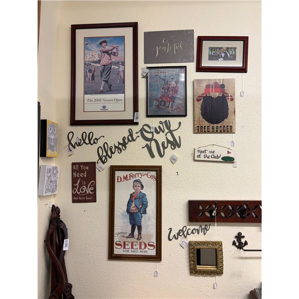 Asst. Inspirational/Advertising Wall Art, Metal Art - 14