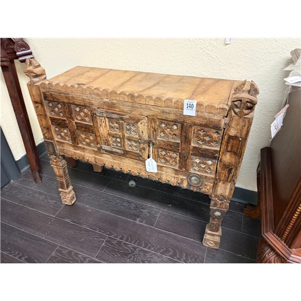 Vintage Carved Accent Cabinet