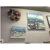 Image 1 : Beach Umbrella Wall Art, Inspirational Wreath