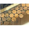 Image 2 : Iron Base Cedar Inset Glass Top Coffee Table w/Penny Trim