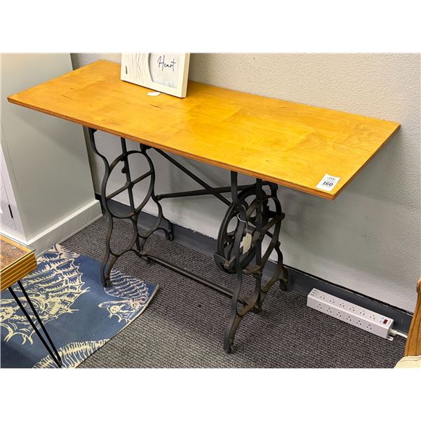 Antique Sewing Machine Base Hall Table