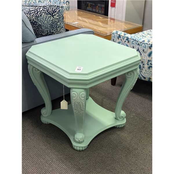 Turquoise Painted End Table