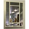 Image 1 : White Louvered Large Mirror - Approx.  30"  X  40"  - No Shipping