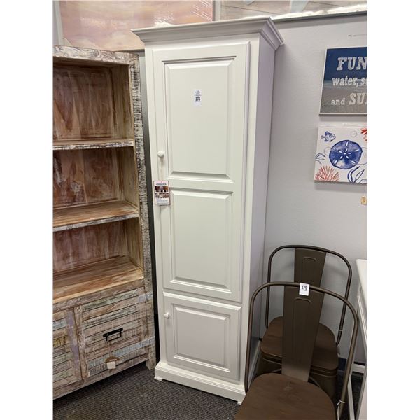 White Painted Slim Upright Cabinet