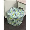 Image 1 : Blue/Yellow Square Bean Bag Style Ottoman