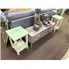 Image 2 : Green/White Beach Style End Tables - Pair