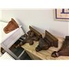 Image 5 : 11-Carved Oak Wall Sconce Shelf - 11 X $