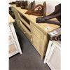Image 2 : Distressed Tan Louvered Door  5' Console Cabinet