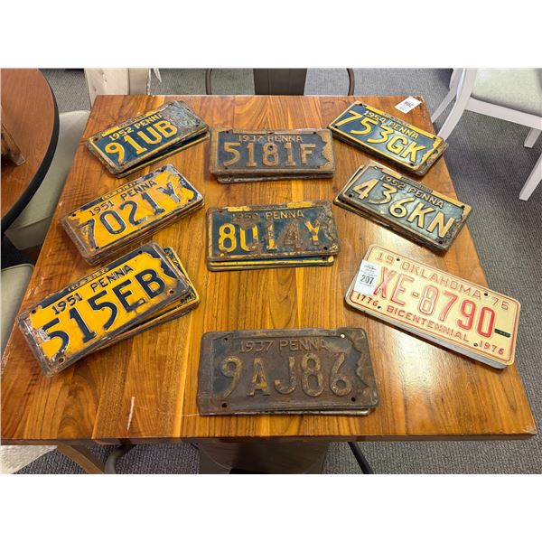 Asst. Vintage Metal License Plates