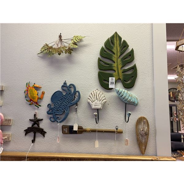Asst. Nautical Wall Hooks, Décor - 10