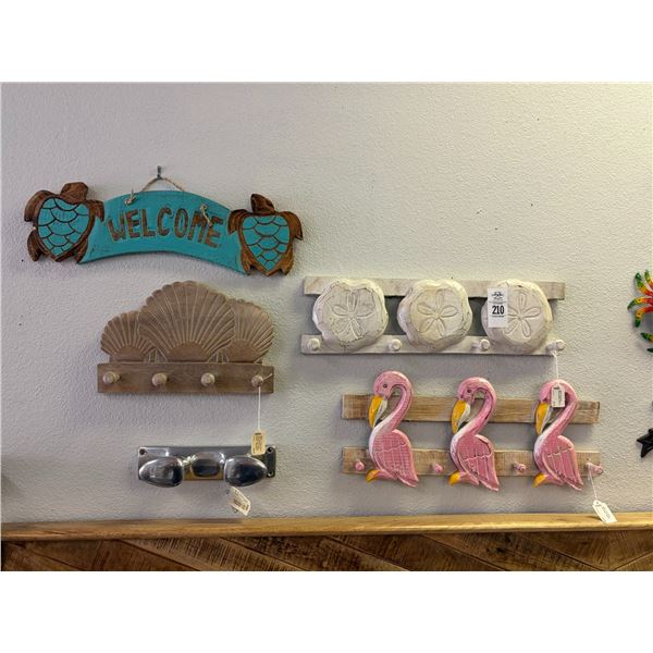 Asst. Nautical Wall Hooks 4, Welcom Sign