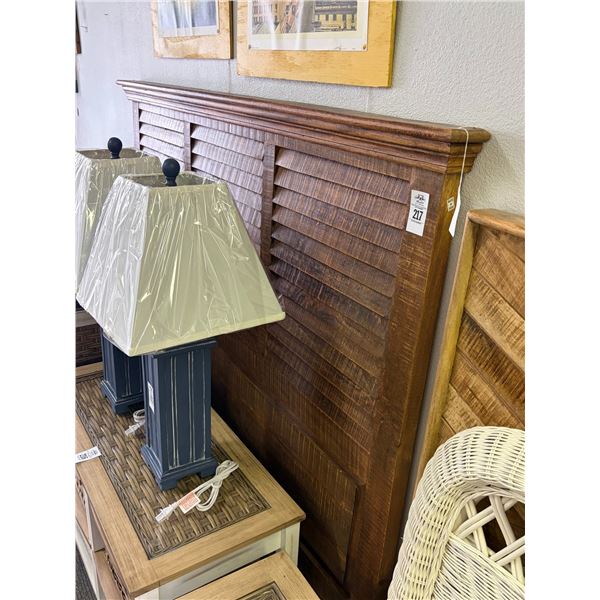 Louvered Queen Headboard, Herring Bone King Headboard