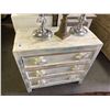 Image 1 : Distressed White/Blue 3 Drawer Chest w/Star Fish Pulls
