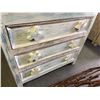 Image 2 : Distressed White/Blue 3 Drawer Chest w/Star Fish Pulls