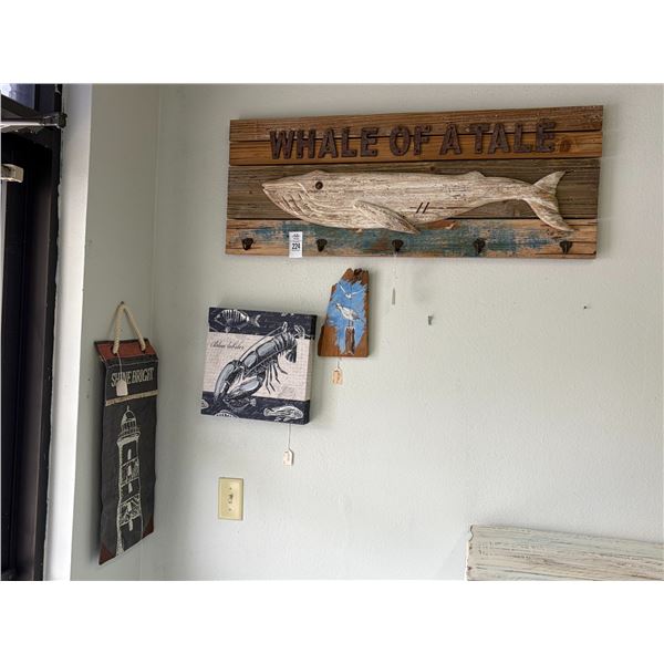Nautical Whale/Sea Gull/Lobster/Lighthouse Wall Art - 4